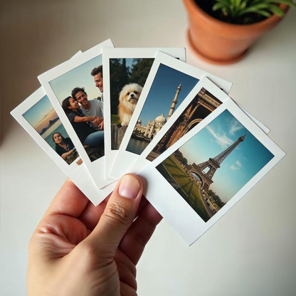 4 Mini polaroid fridge magnets