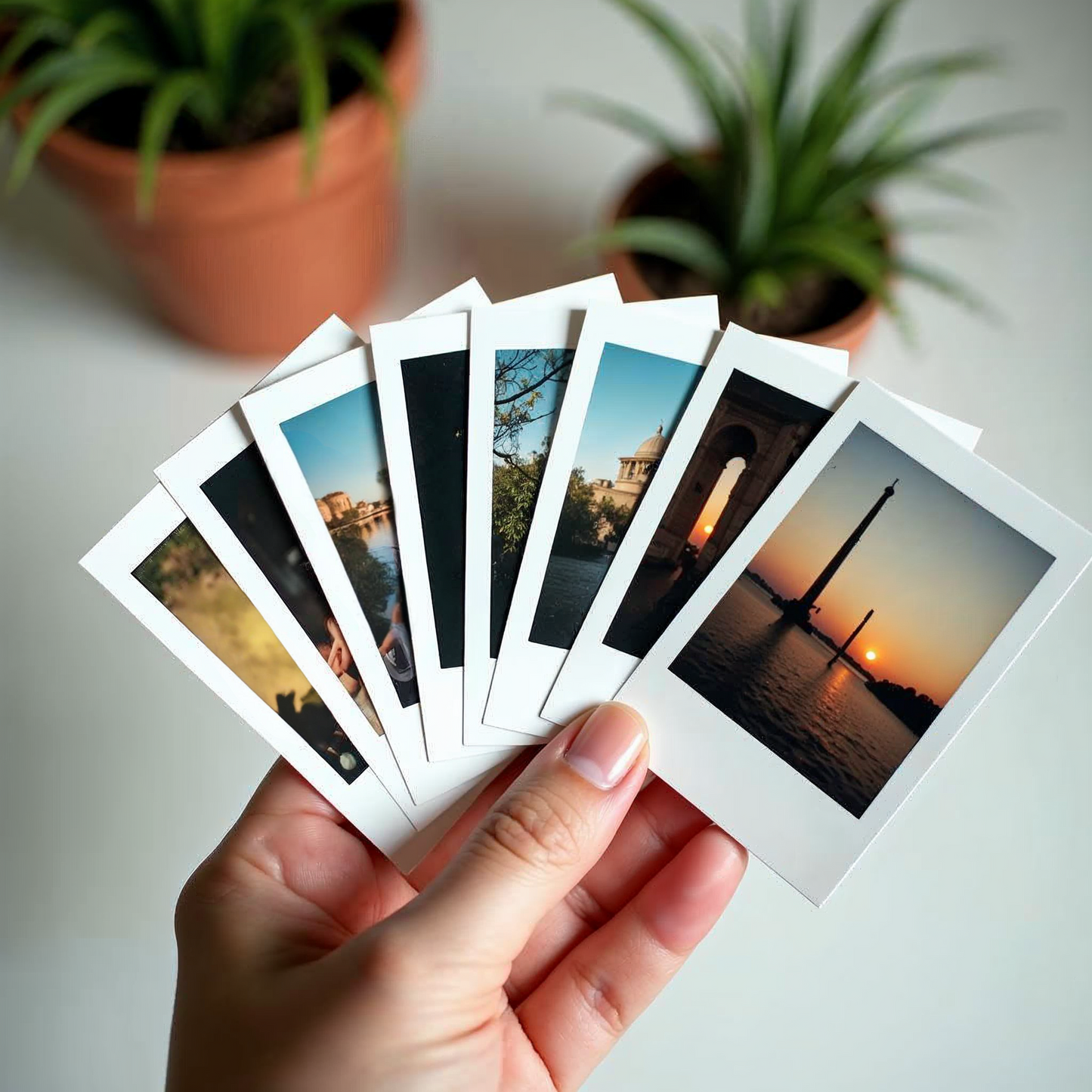 8 Mini polaroid fridge magnets