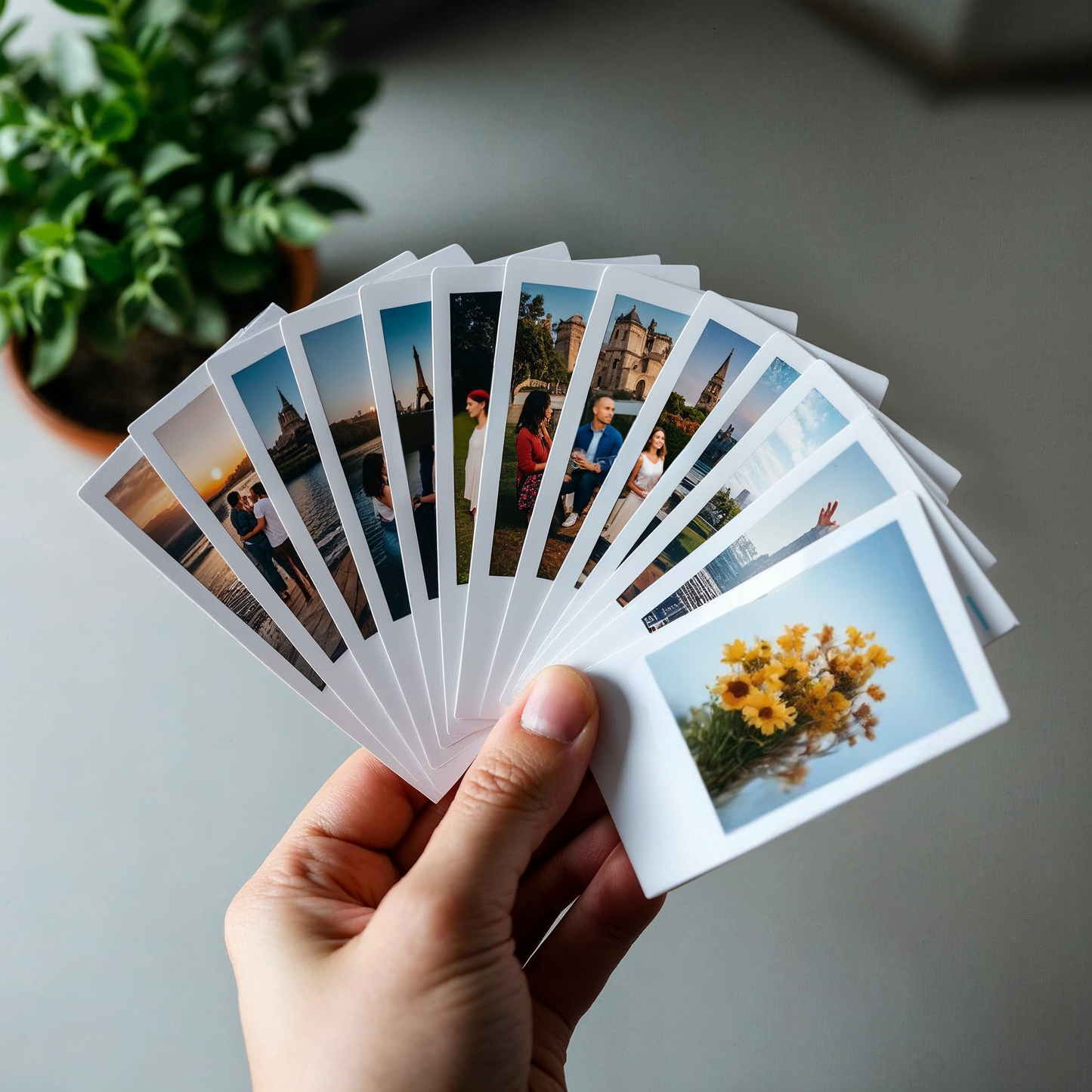 12 Mini polaroid fridge magnets