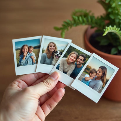 4 Mini polaroid fridge magnets